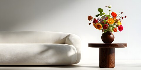 Flowers Blossom Beside the Couch Serene Beauty