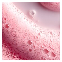 Pink Foamy Texture with Delicate White Pearl