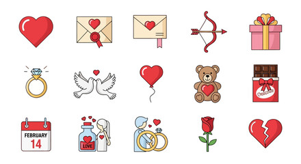 Valentines Day Icons Love Romance and Affection 1.