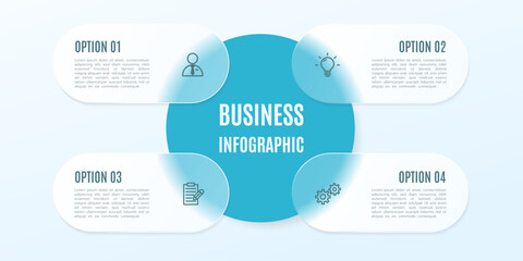 Cyclic Diagram Business Process Infographic Vector