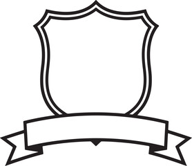 Elegant shield logo element vector illustration featuring a classic emblem design ideal for branding, labels, and badges
