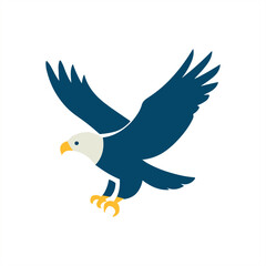 colorful flying eagle on sky vector design