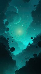 Game background: Surreal Glowing Planet