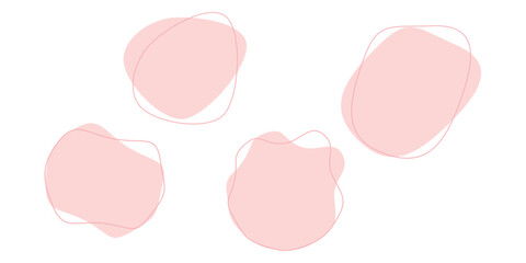 Abstract Pink Blob Shapes Set - Vector Graphic Elements for Modern Design Projects