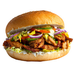 Petty Burger isolated on transparent background