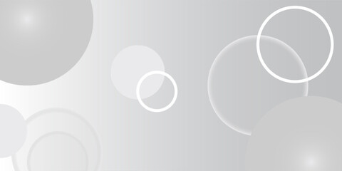 Minimal White Abstract Background with Geometric Shapes