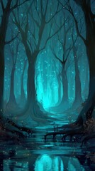 Game background: Surreal Liquid Forest