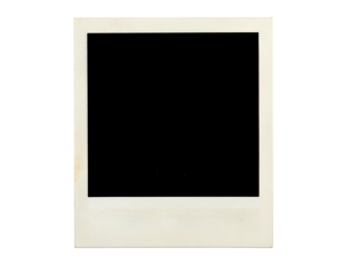 An old, off-white, square-framed photo with a black interior and soft, worn edges