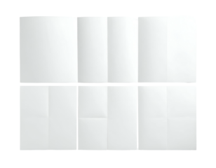 A blank white paper folded in a specific pattern, against a black background