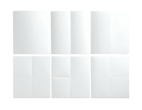 A blank white paper folded in a specific pattern, against a black background
