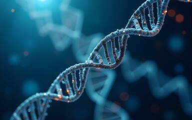 Abstract DNA technology. Science medical concept. Futuristic background. High quality