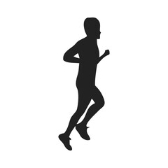 silhouette vector people jogging