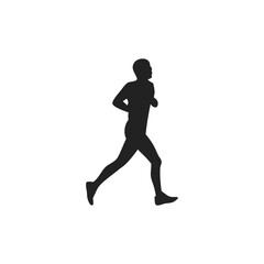 Fototapeta premium silhouette vector people jogging