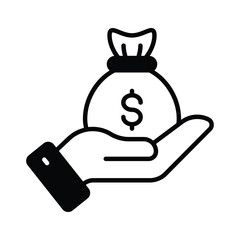 Take your hands on this amazing icon of investment in glyph style