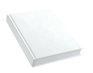 Fototapeta premium Digitally created illustration of a blank hardcover book with white covers and spine