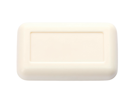 Cream-colored rectangular bar with rounded edges on a dark backdrop, studio shot