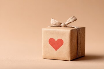 Gift Box with Heart: Love, Valentine's Day, Romantic Present