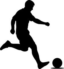 Soccer player silhouette vector