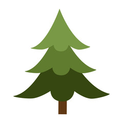  Christmas tree in cute flat cartoon style