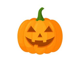 Happy halloween bright vector illustration. pumpkin jack-o-