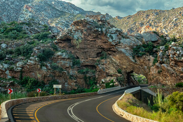 A short tunnel on the Cogmanskloof Pass, beneath a fort build by the British, during the Boer War.