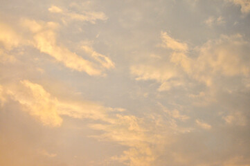 Beautiful storm clouds on a summer night with pinks and blues.
