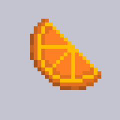 orange in pixel art style
