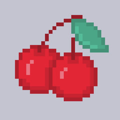 Fototapeta premium cherry in pixel art style