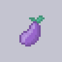 Obraz premium eggplant in pixel art