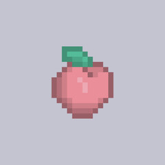 Fototapeta premium peach in pixel art style