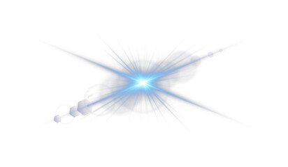 Luminous cyan flare PNG with sparkling beams and radiant highlights. Dynamic reflections create futuristic elegance and festive mood. Ideal for digital design, abstract visuals, or neon compositions.