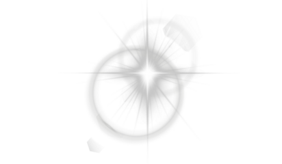 Radiant gray glow PNG with sparkling rays and luminous flares. Bright highlights create elegant futuristic style and visual energy. Ideal for abstract designs, digital visuals, or neon compositions.