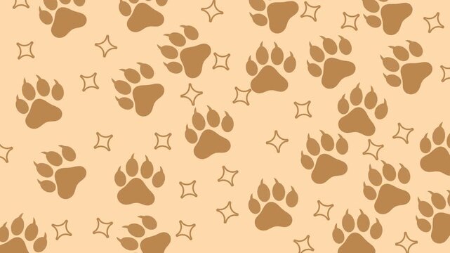 Paw pattern a charming pattern with brown paw prints playful stars create whimsical background designs.