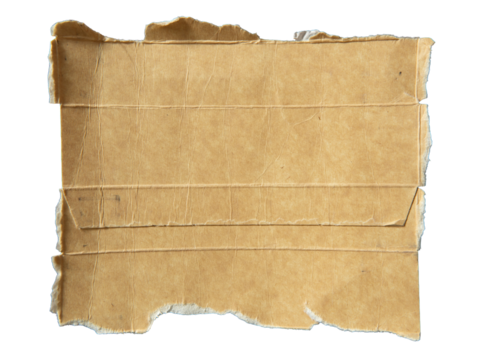 Unfold torn rectangular shape brown box packaging