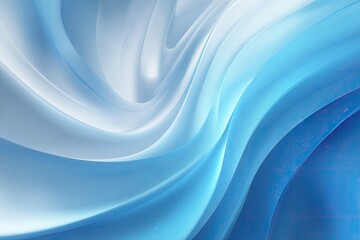 Fototapeta premium Flowing, ethereal abstract composition of soft, swirling gradients in shades of light blue and white