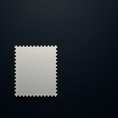 Blank postage stamp on a dark background