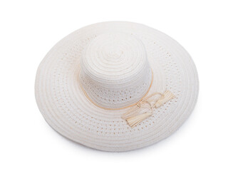 White woven women's hat