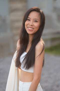 Pretty young asian woman