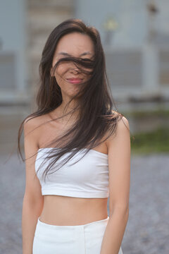 Pretty young asian woman