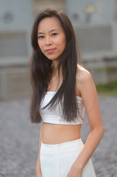 Pretty young asian woman