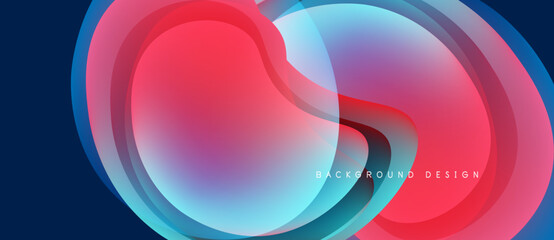 Abstract flowing shapes, vibrant colors blend. Modern design, dynamic composition, gradient effect creates visual interest. Background suitable for digital projects.