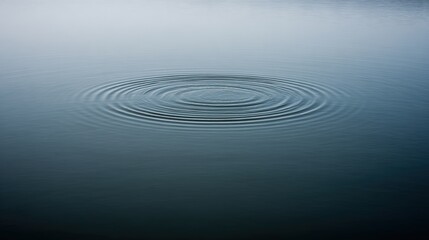 Fototapeta premium expanding. Concentric circular ripples expanding outward on a water surface, minimalist pattern. public awareness campaigns.