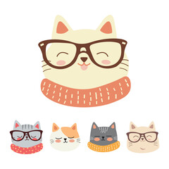 Soft Cat Face Happy Mood