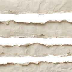 Fototapeta premium Torn paper strip isolated on transparent background generative ai