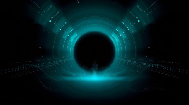 Encrypted path on deep teal