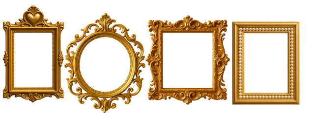 Ornate Golden Picture Frames Collection – Vintage Luxury Decor