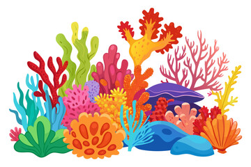 Vibrant Coral Collection — Colorful Underwater Marine Textures.