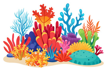Vibrant Coral Collection — Colorful Underwater Marine Textures.