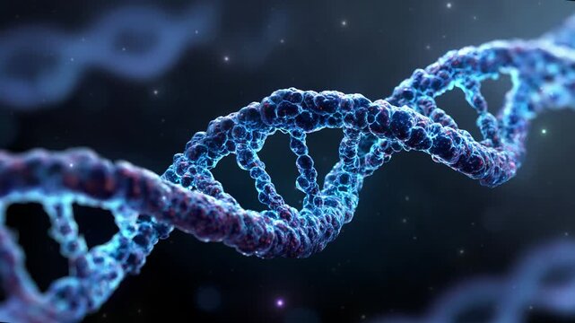 Dna. glowing mutant dna strand. dna background.