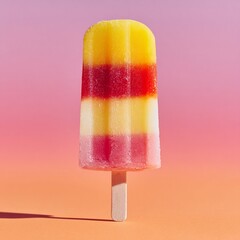 Colorful fruit popsicle summer treat frozen dessert on stick refreshing snack food photography delicious